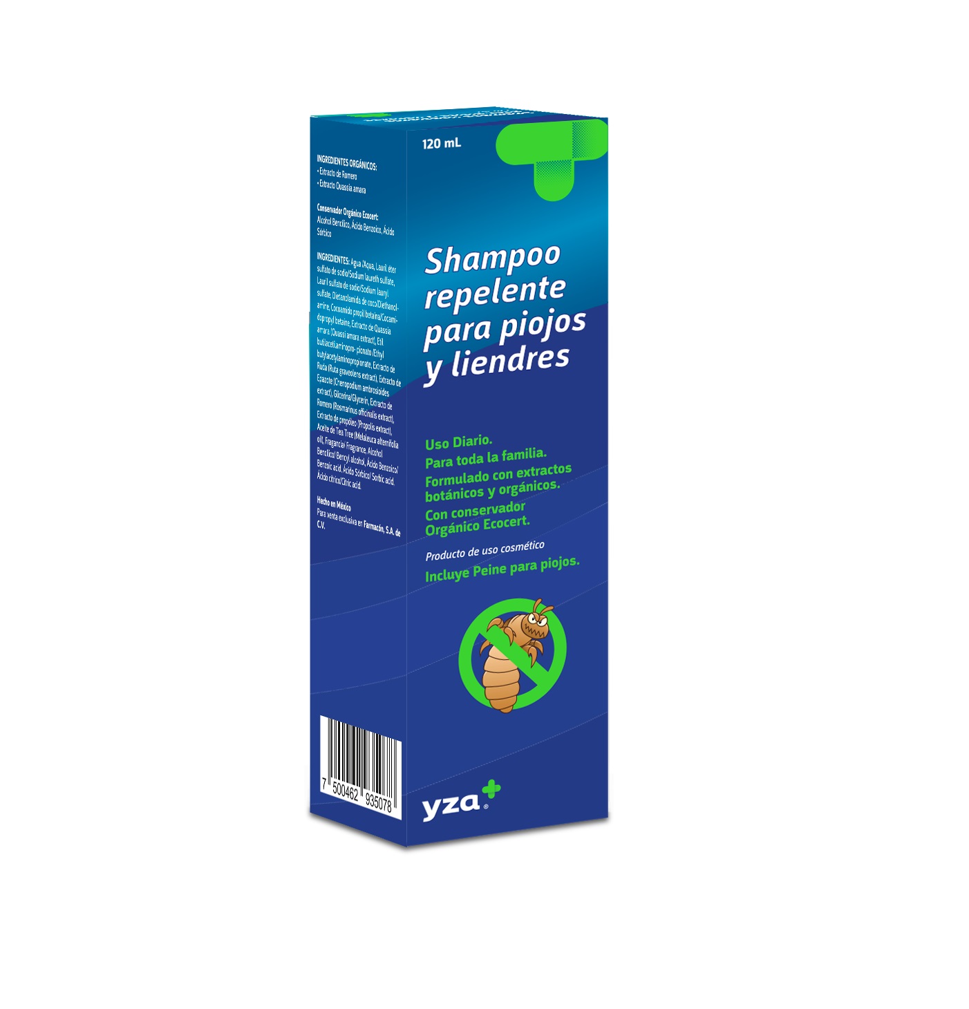 Shampoo Para Piojos Yza 120 Ml